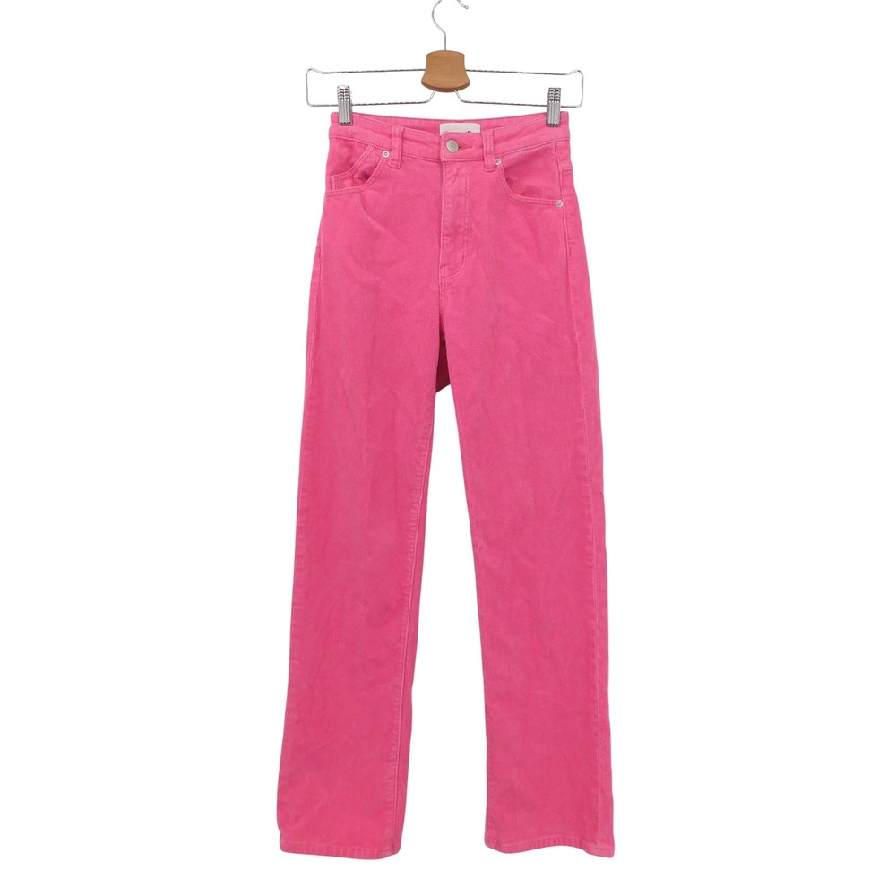 ROLLA'S Women's Original Pink Corduroy High Rise Straight Leg‎ Pants Size US 24